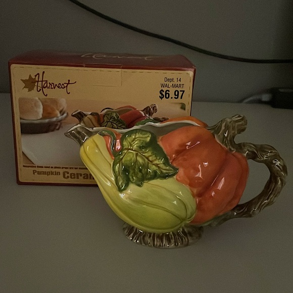 Antique Ceramic Gravy Boat Harvest - Picture 2 of 2